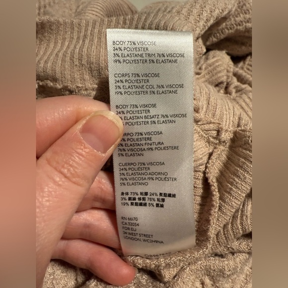 Free People Santa Clara Thermal Pullover Top Size Small Boho Cozy Oversized - Picture 8 of 10